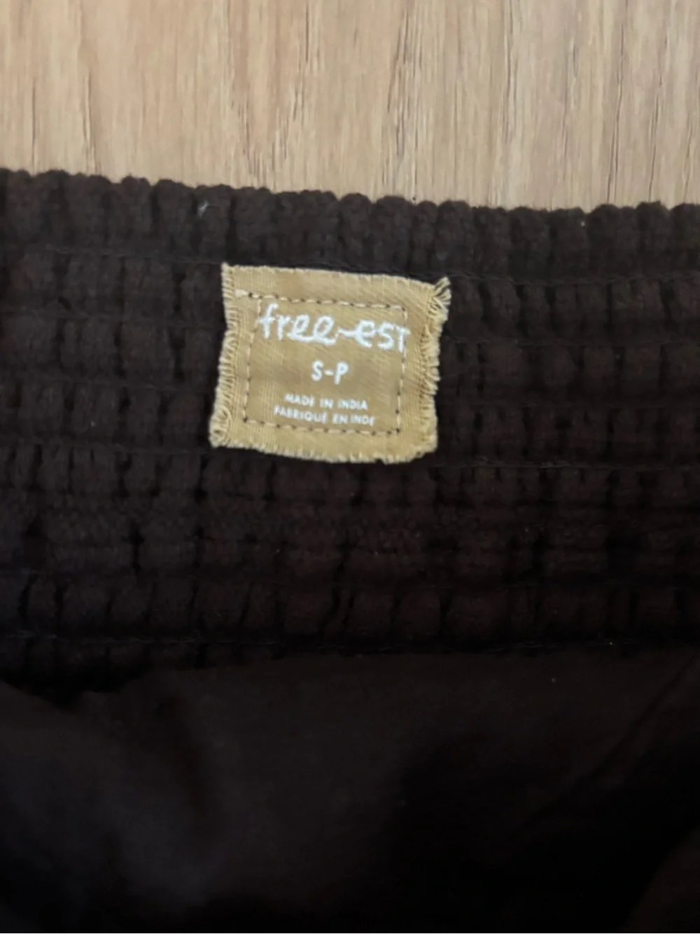 Free People Chocolate Brown Strapless Midi Skirt